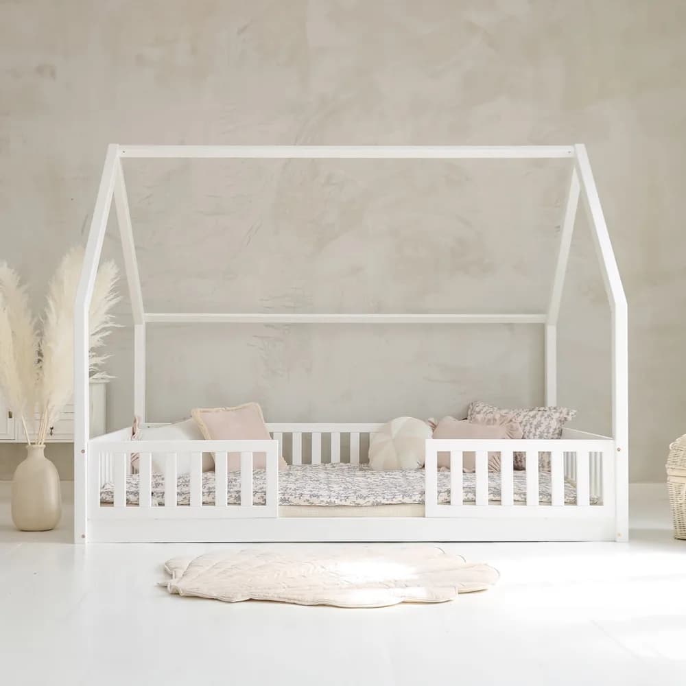 Łóżko domek Bianco Duo 200×140, białe (nóżki 1 cm) (szybka wysyłka)