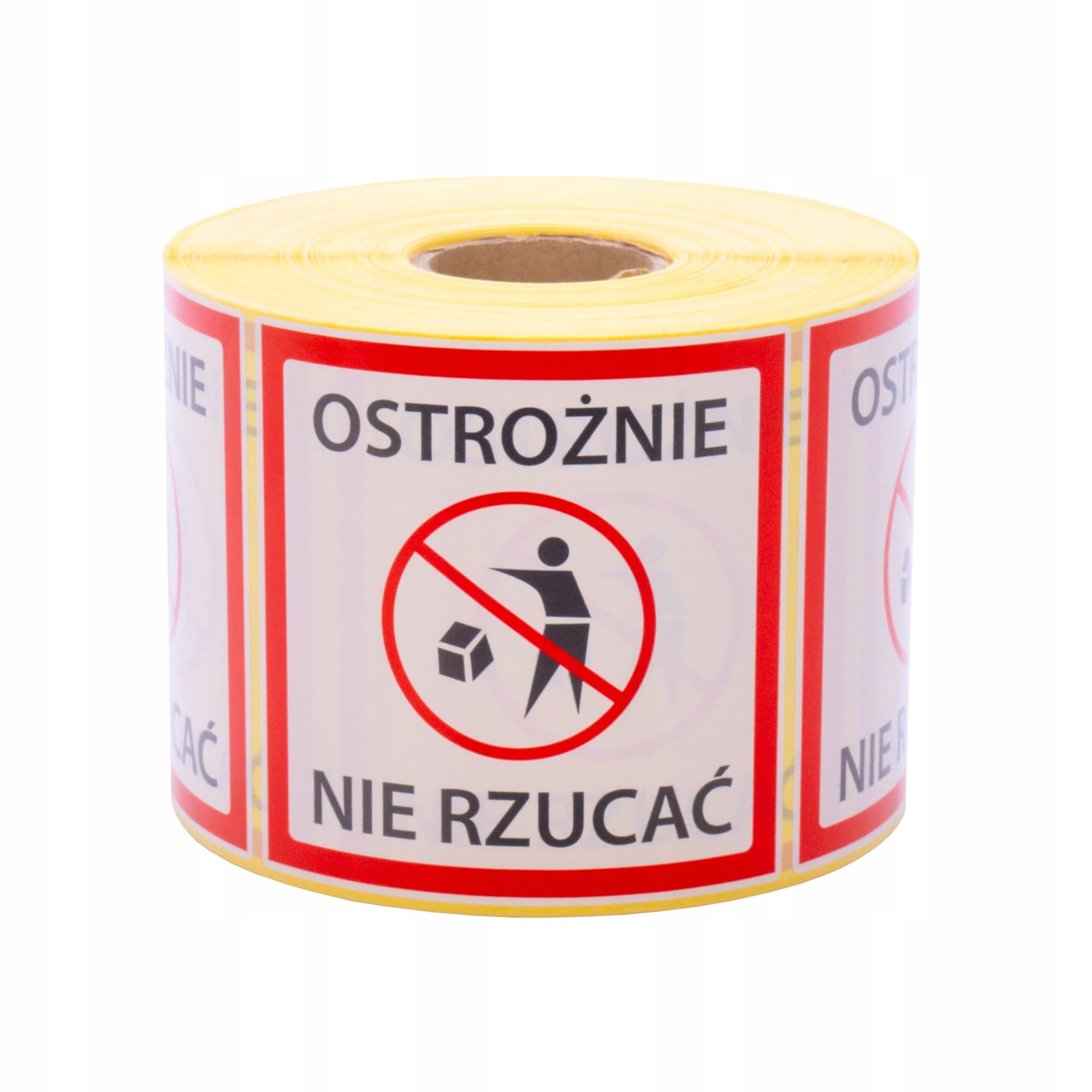 Etykiety ostrzegawcze kurier Nie Rzucać 1000 szt