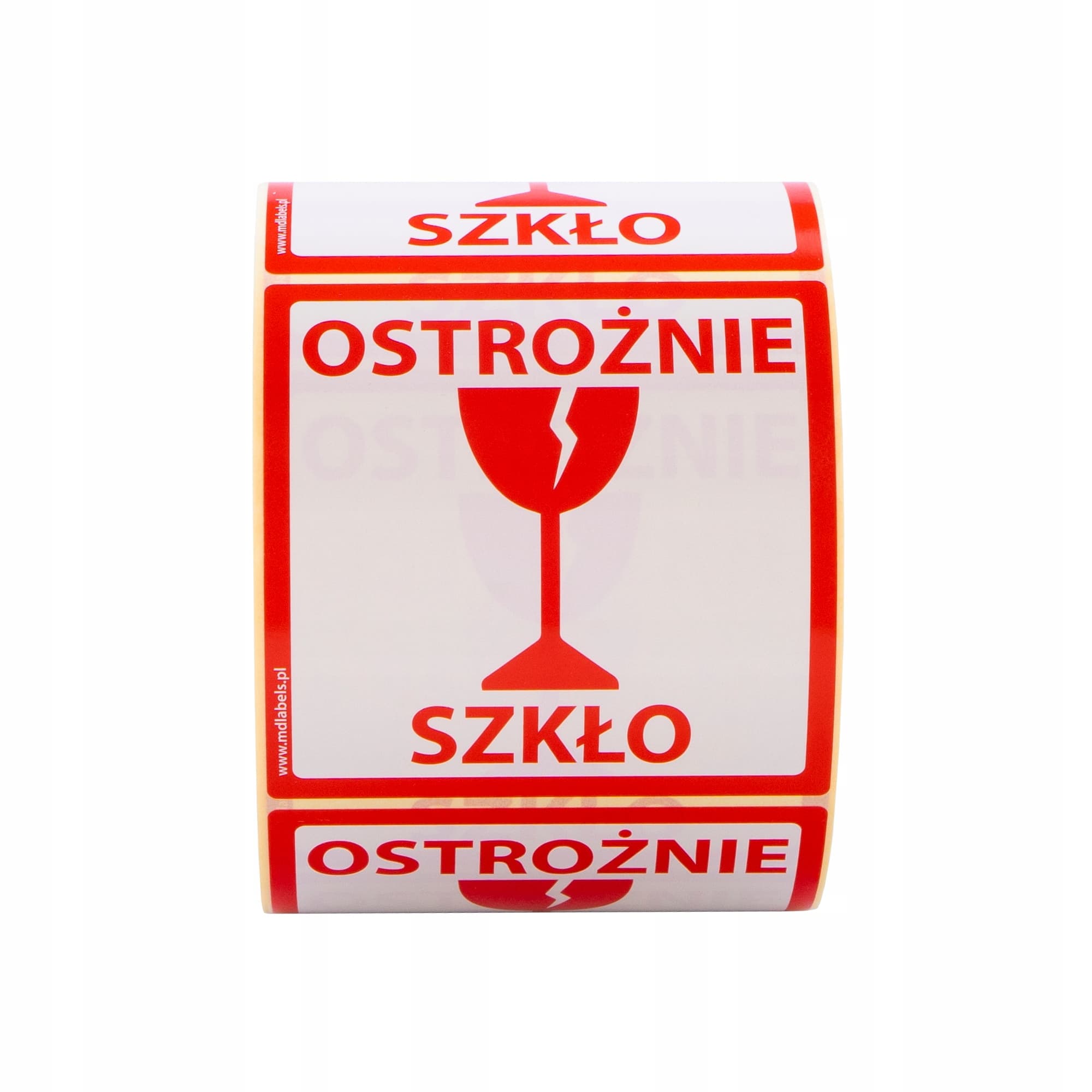 Etykiety Naklejki na przesyłki na paczki Ostrożnie Szkło UWAGA 1000 SZT