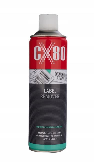 SPRAY PREPARAT DO USUWANIA KLEJU NAKLEJEK LABEL REMOVER SPRAY 500 ml CX80