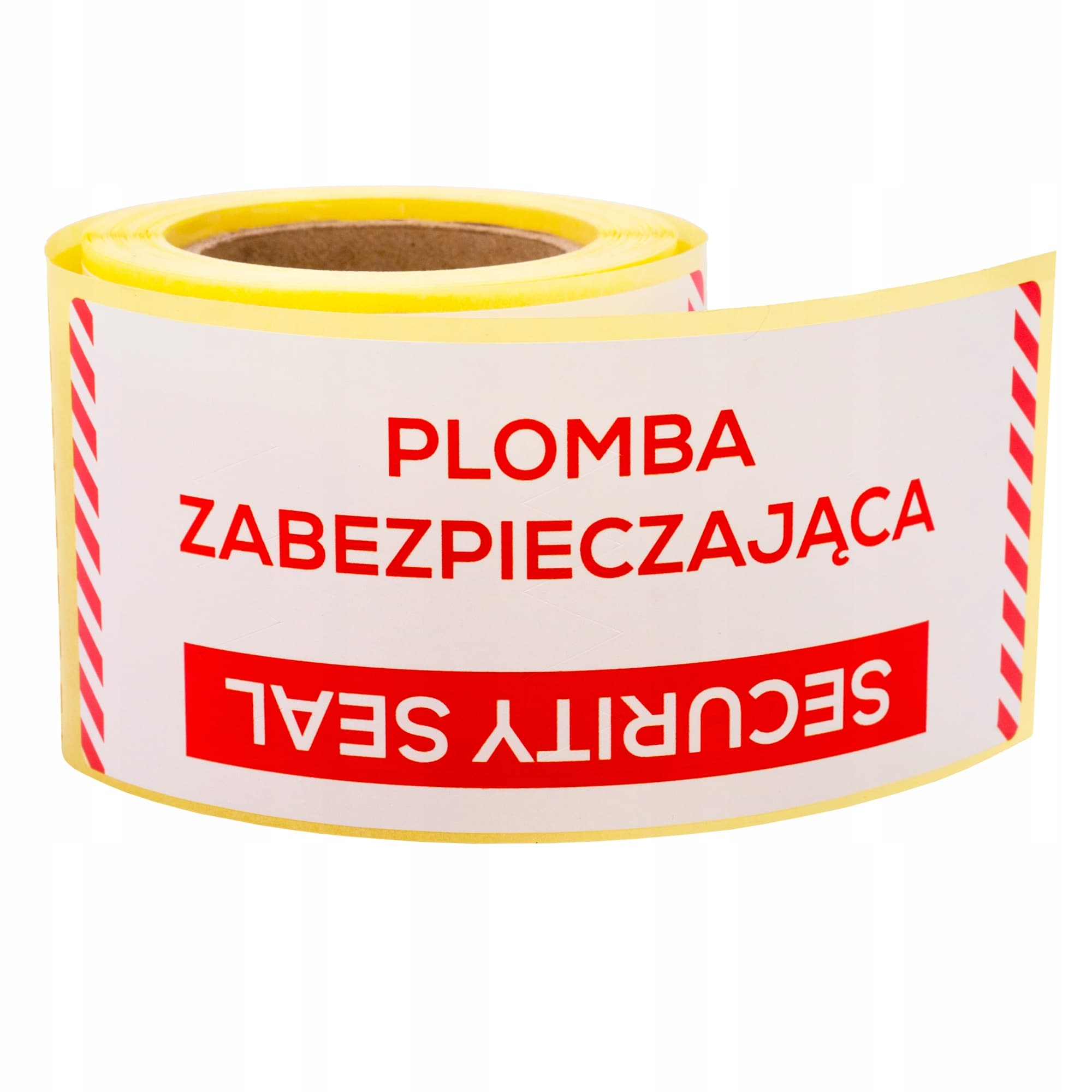 Plomby zabezpieczające samoprzylepne naklejki security seal 120x50mm 100szt