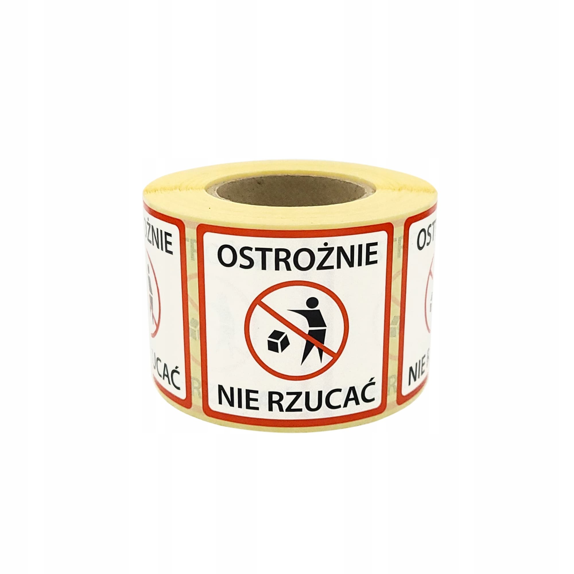 Etykiety naklejki ostrożnie nie rzucać 50x50 500