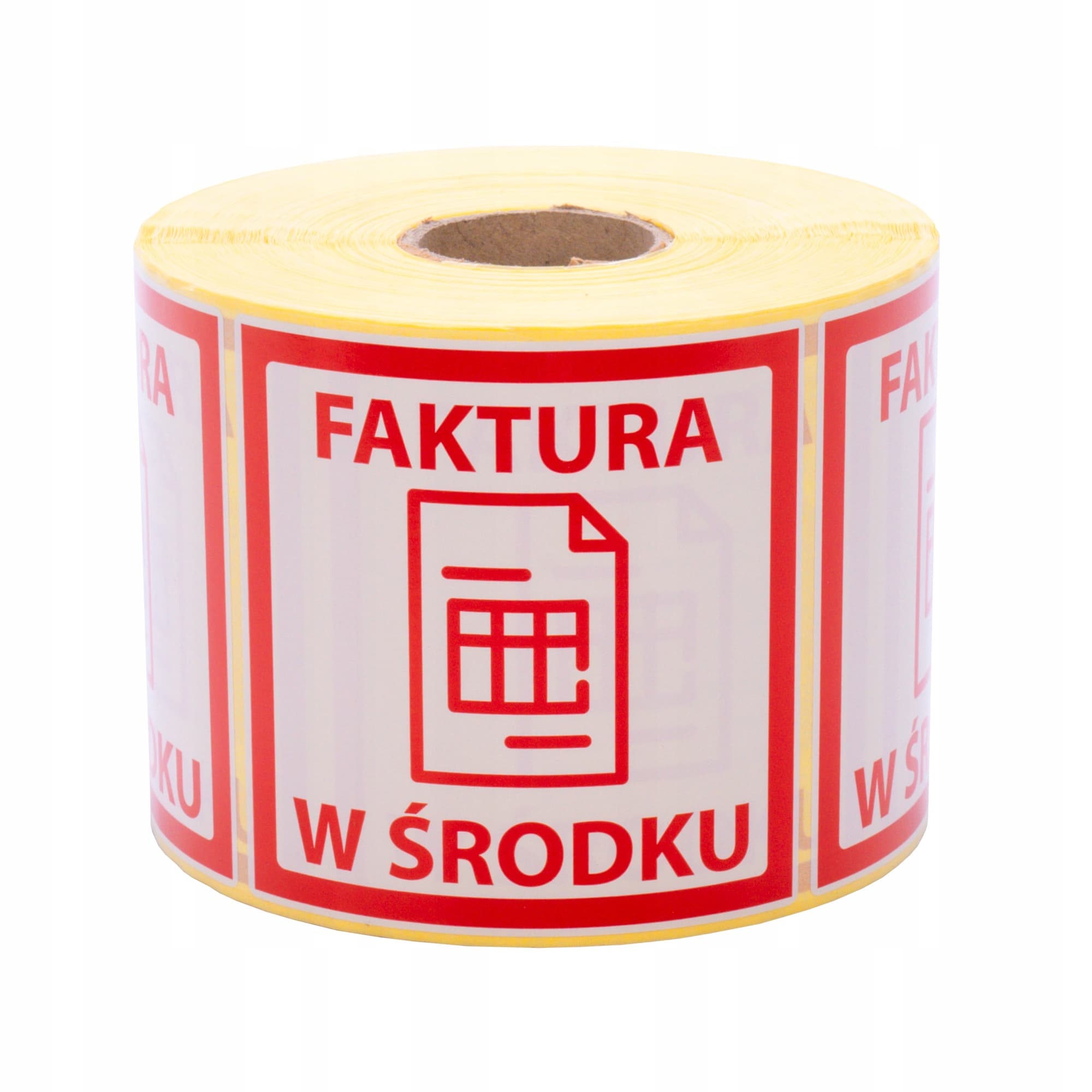 Etykiety Naklejki na paczkę na przesyłki karton FAKTURA W ŚRODKU 1000 SZT