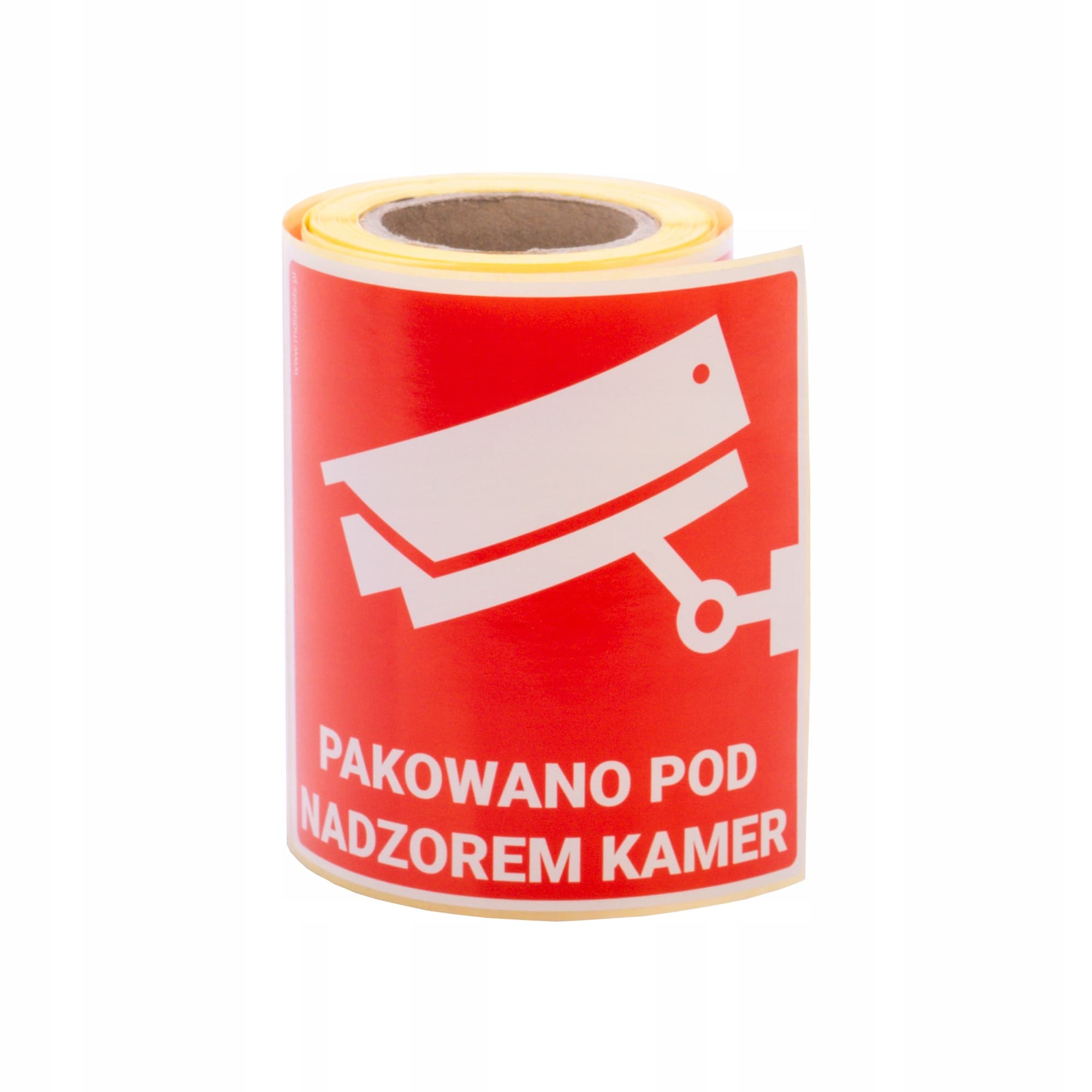 Nalepki etykiety - Pakowano pod nadzorem kamer ochrona 100 etykiet