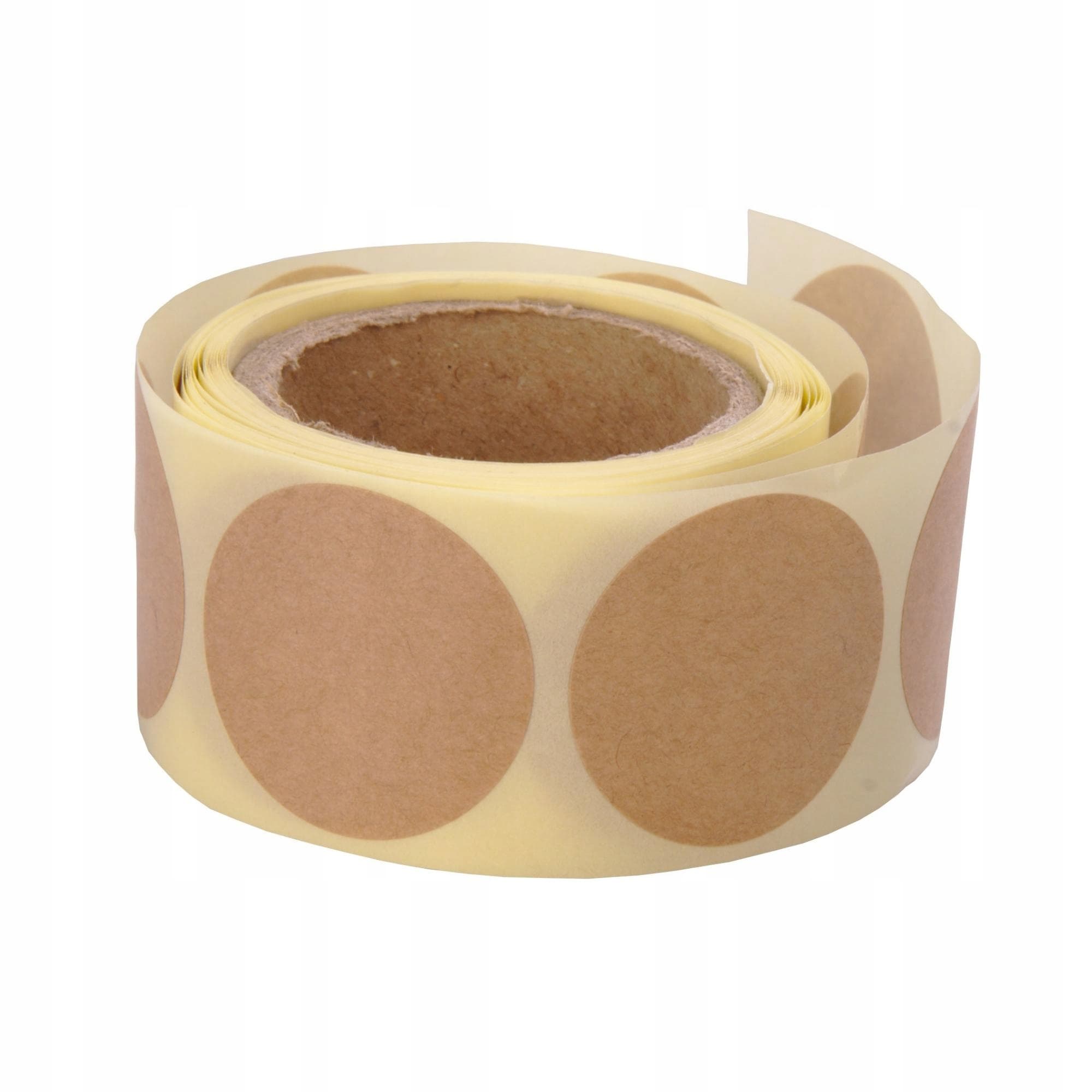 EKO ETYKIETA KRAFT naklejki okrągłe do pisania fi31mm 100szt papier gładki