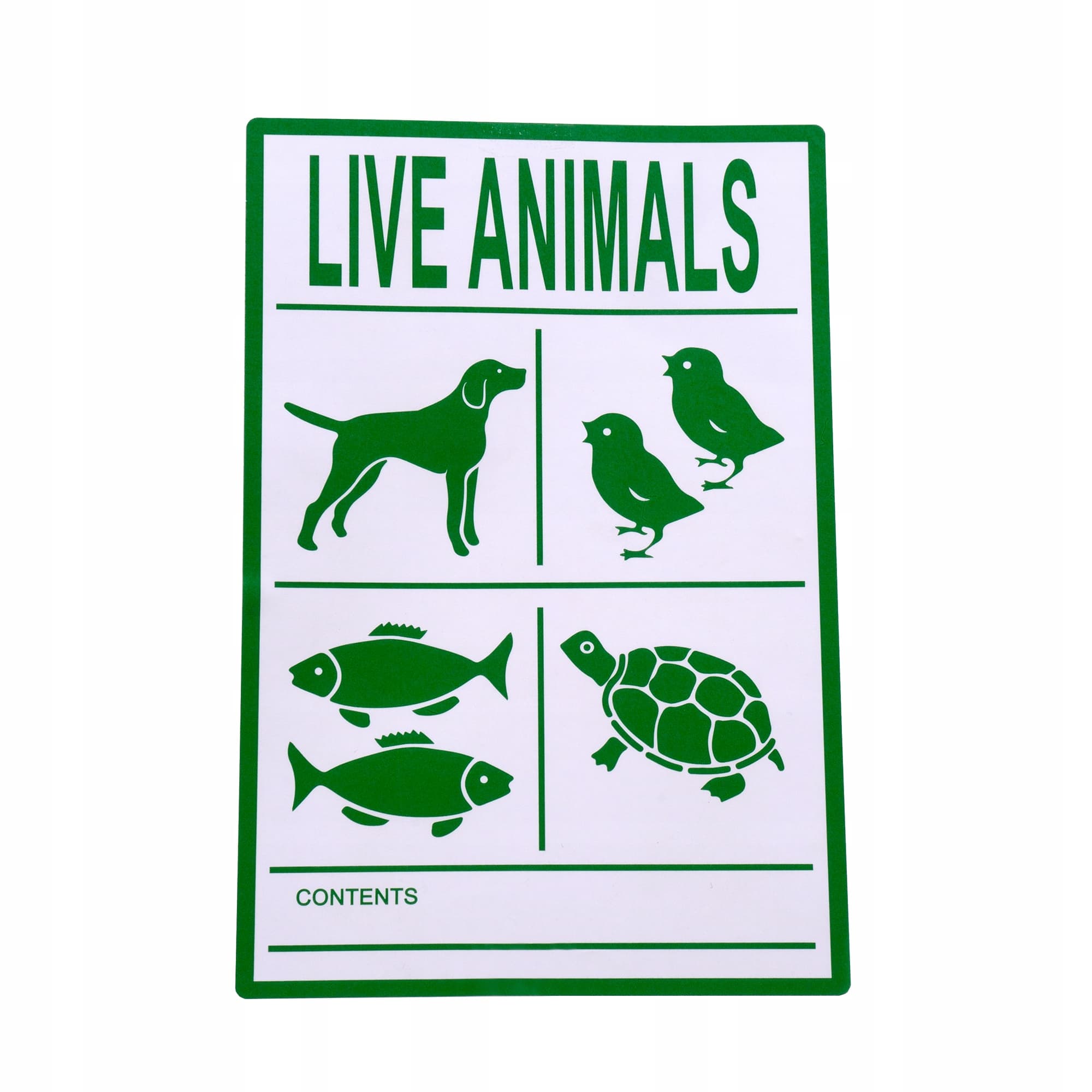 ETYKIETA PRZEWOZOWA LIVE ANIMALS 100x150 50'
