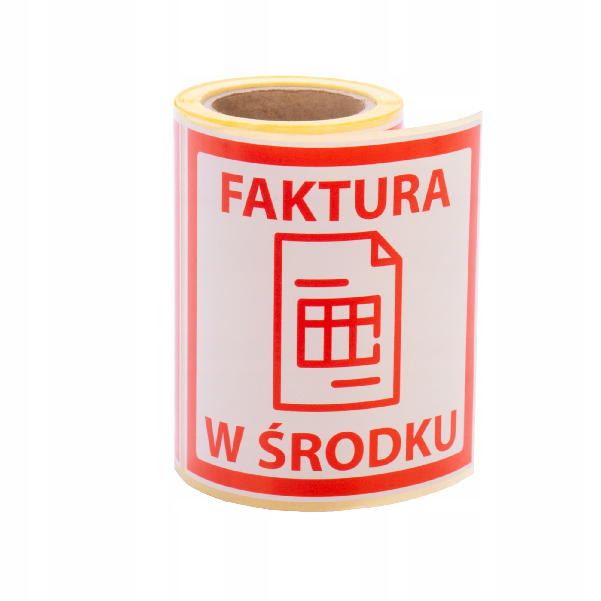 Naklejki kurierskie na paczki Etykieta Ostrożnie Faktura w środku 100szt