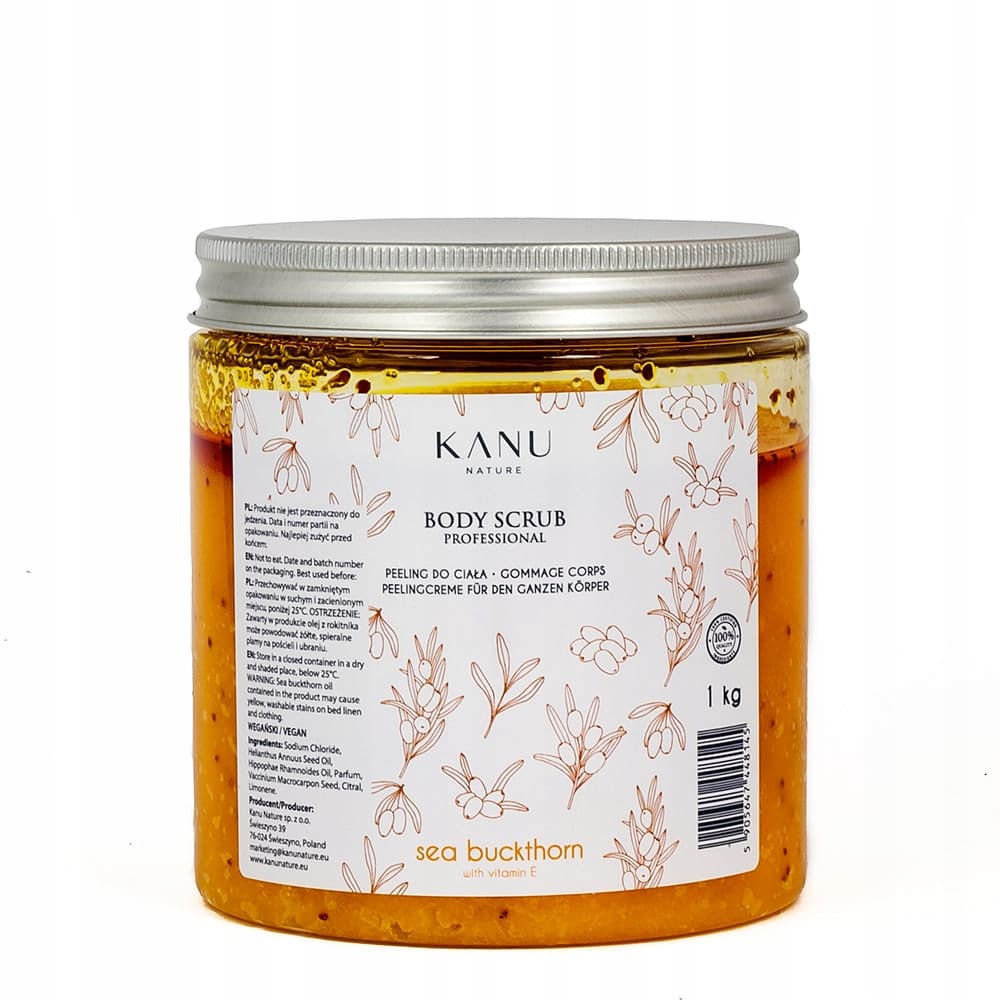Kanu Peeling do ciała Solno-olejowyROKITNIK z witaminą E 1kg