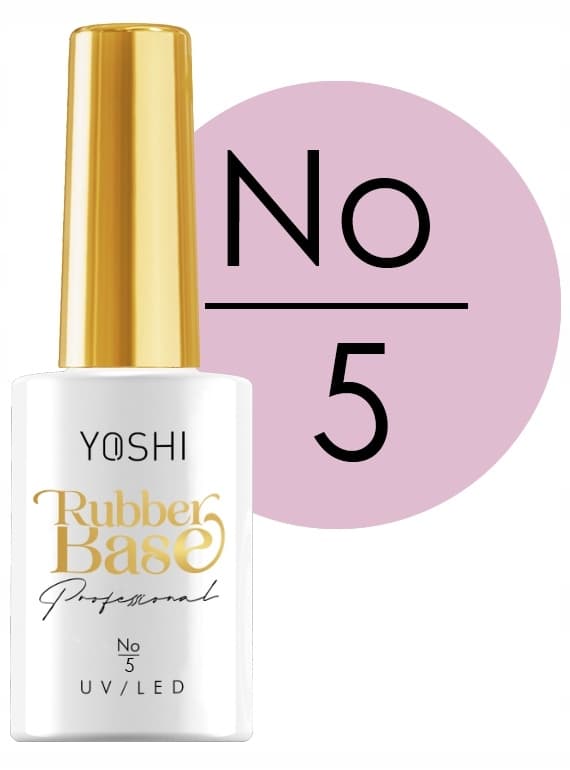 Yoshi Rubber Base No5 10 ml baza budująca do paznokci różowa