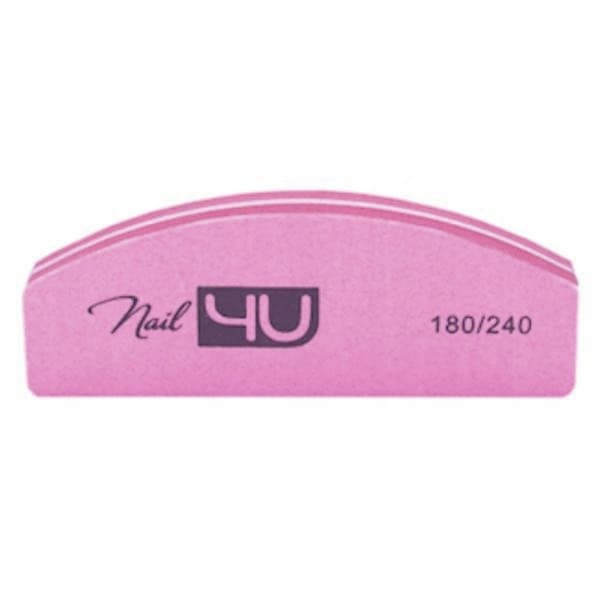 Nail4U Mini Polerka 180/240 Różowy blok polerski