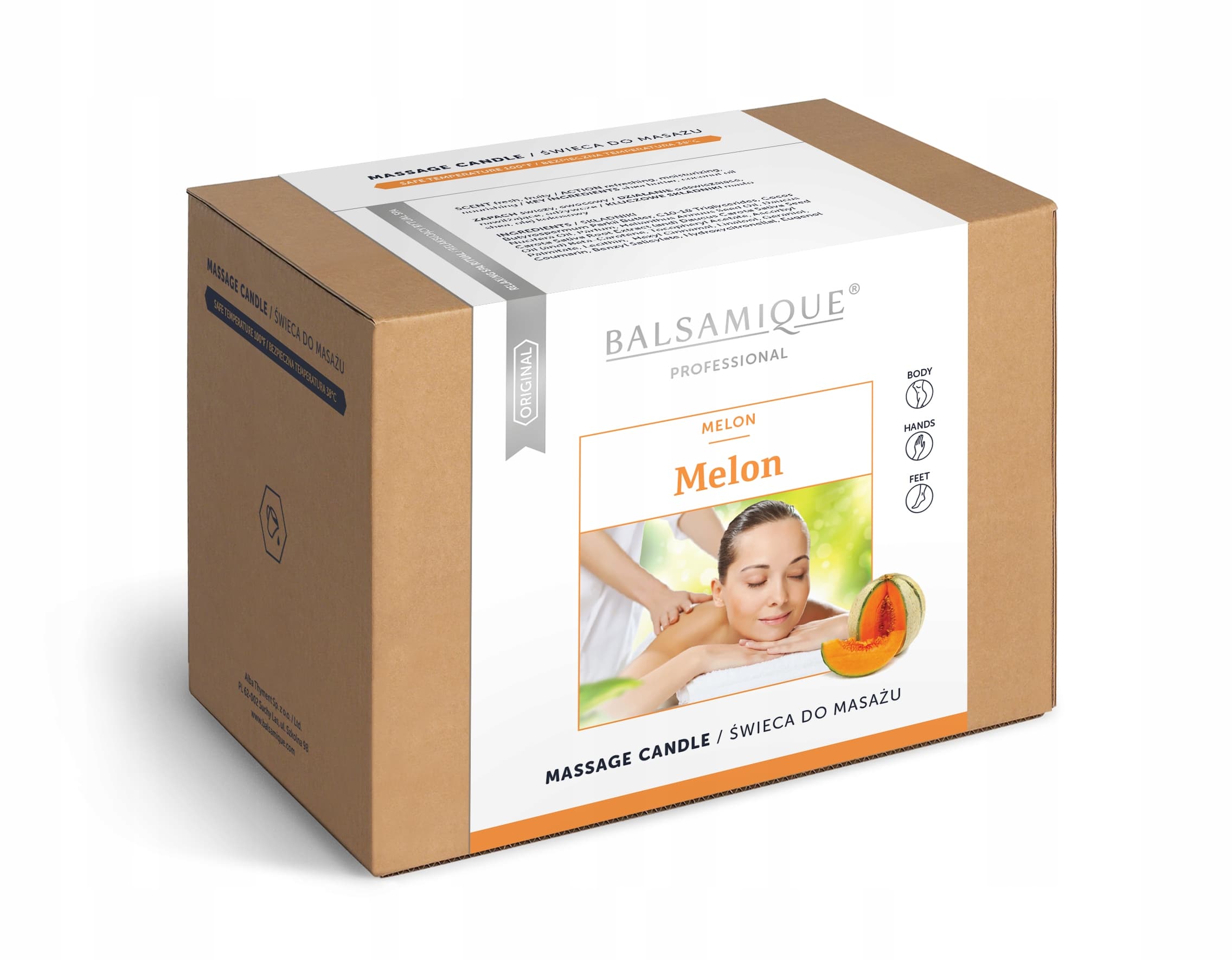 Balsamique świeca do masażu melon