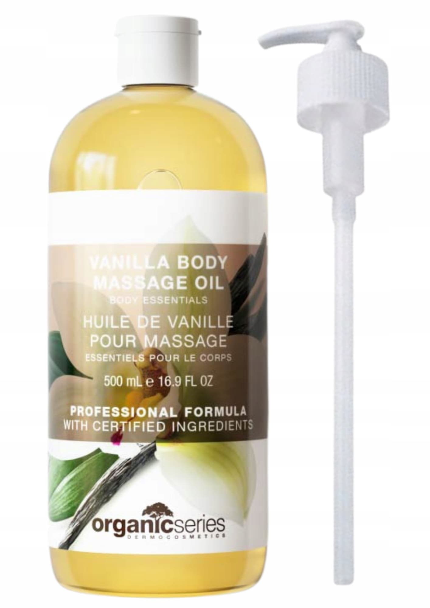 Organic Olej Oliwka do masażu Wanilia 500ml /BEZ PARAFINY/