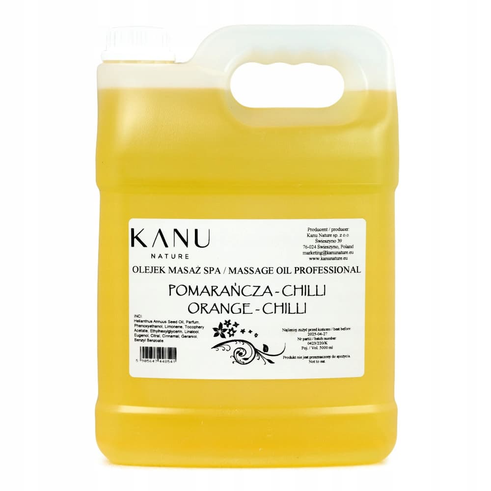 Kanu Nature Massage Oil OLEJ DO MASAŻU Pomarańcza z Chilli 5L