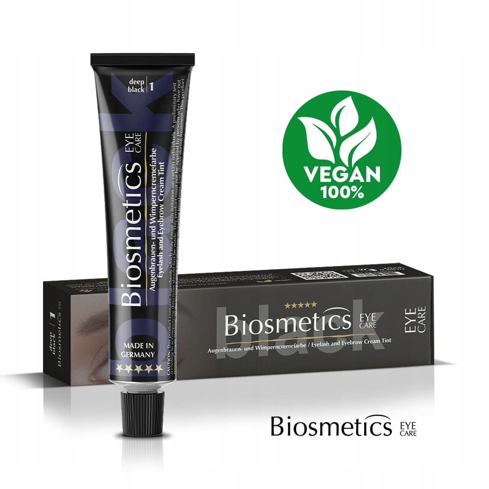 Biosmetics Deep Black No.1 - henna kremowa GŁEBOKA CZERŃ 20 ml