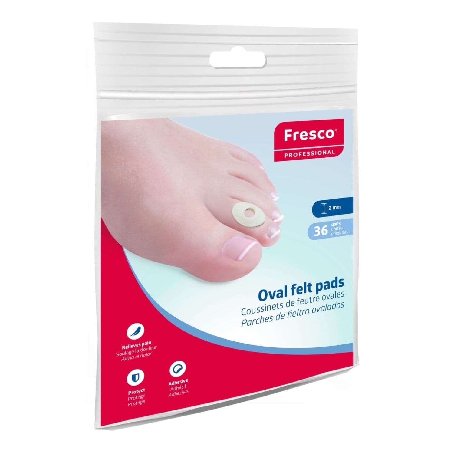 FRESCO OVAL Odciążenia filcowe z otworem kółko rozmiar L 36 szt - 2mm