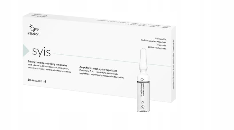 Syis AMPUŁKI DO TWARZY Serum cera naczynkowa Wzmacniające Łagodzące 10x3 ml